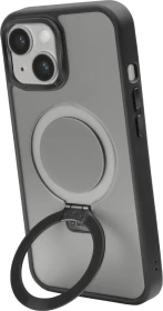 SBS Mobile Mag Stand Case für Apple iPhone 15 transparent/schwarz