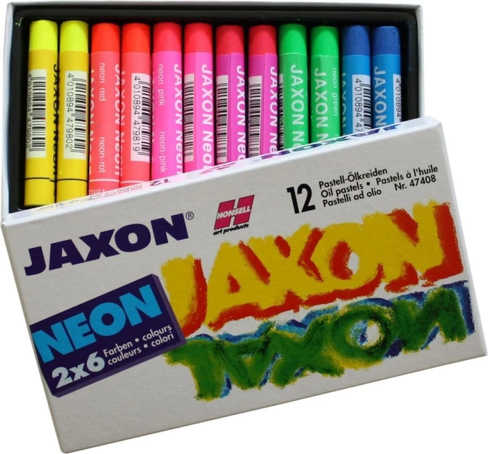 Jaxon Neon Ölpastellkreide, 6 Farben, 12er-Set