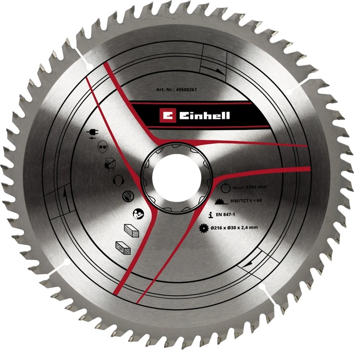 Einhell HM Kreissägeblatt 60Z, 216x2.4x30mm, 1 Stück