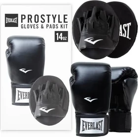 Everlast Pro Style Training 14oZ Boxhandschuhe schwarz