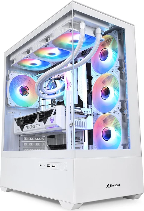 Sharkoon AK6 RGB White, Glasfenster