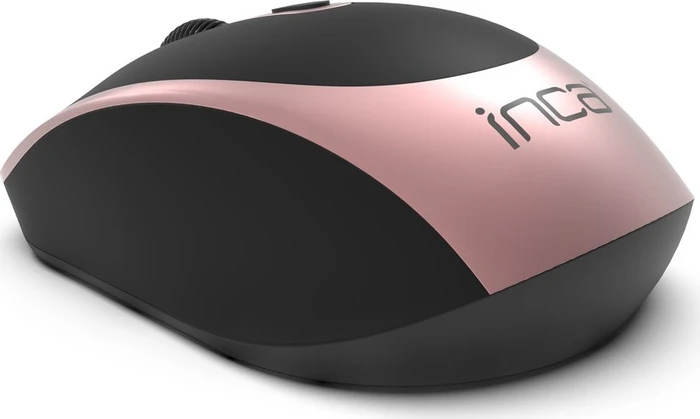 Inca IWM-211RG Silent Wireless Mouse schwarz/rosegold, USB