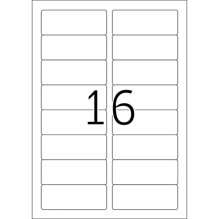Herma Namensetiketten Acetatseide, 88.9x33.8mm, ablösbar, weiß, 20 Blatt (320 Etiketten)