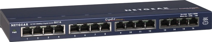 Netgear ProSAFE GS116 Desktop Gigabit Switch, 16x RJ-45