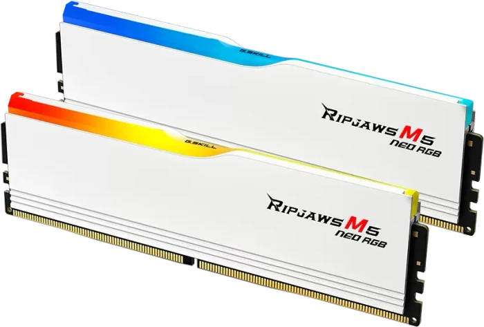 G.Skill Ripjaws M5 Neo RGB weiß UDIMM 32GB Kit, DDR5-6000, CL36-36-36-96