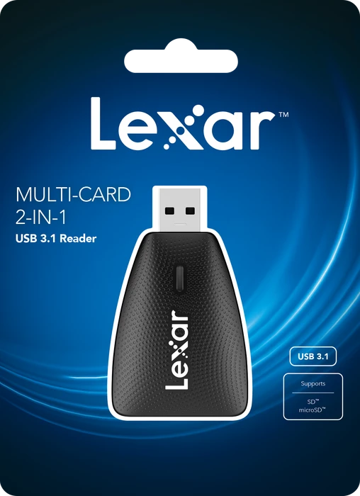 Lexar 2-in-1 USB 3.1 Multi-Kartenleser, USB-A 3.0 [Stecker]