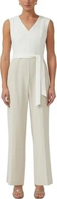 s.Oliver Ärmelloser Jumpsuit mit Bindegürtel Jumpsuit beige (Damen)