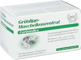 Certmedica Grünlipp-Muschelkonzentrat Kapseln, 180 Stück