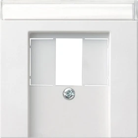 Gira System 55 Abdeckung für TAE und USB mit Beschriftungsfeld, reinweiß seidenmatt
