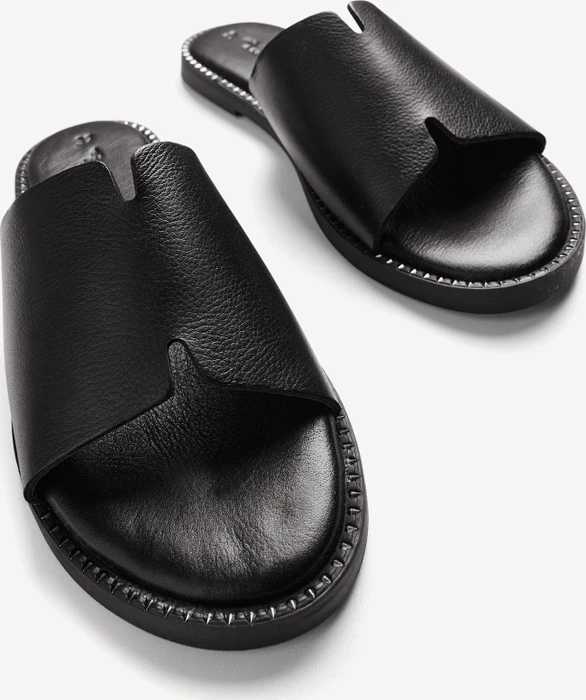 Tamaris Lederpantolette schwarz (Damen)