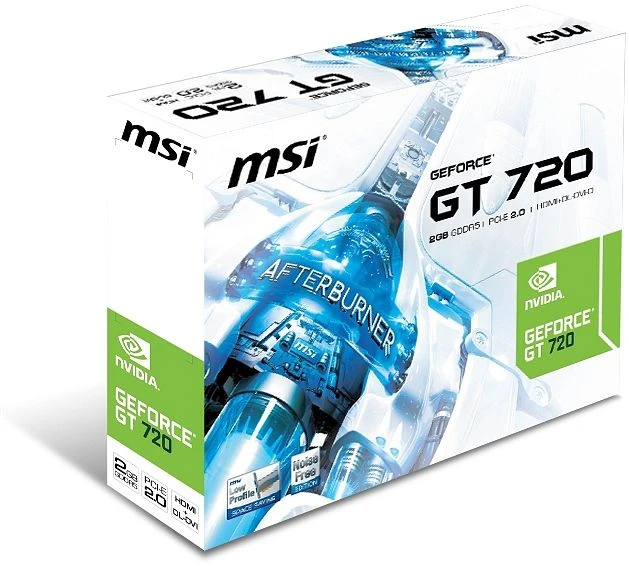 MSI GeForce GT 720, N720-1GD5HLP, 1GB GDDR5, VGA, DVI, HDMI