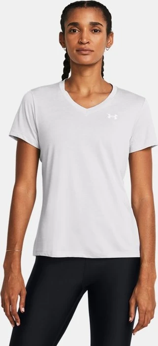 Under Armour Tech V Twist Funktionsshirt kurzarm halo gray/white (Damen)