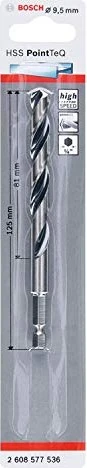 Bosch Professional HSS PointTeQ Spiralbohrer, 9.5x81x125mm, 1 Stück