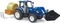 Bruder New Holland T5.120 mit Frontlader, Ladekasten, Gabeln und Rundballen Vorschaubild