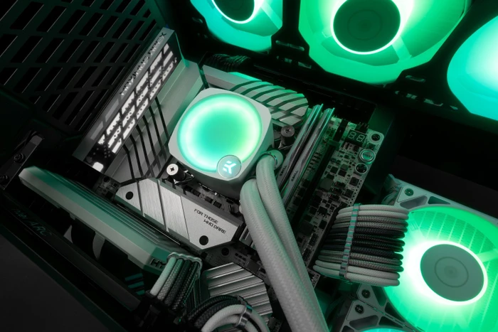 EK Water Blocks EK-Nucleus AIO CR360 Lux D-RGB White, weiß