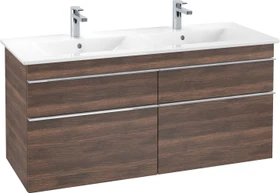 Villeroy & Boch Venticello Waschbeckenunterschrank für Becken mittig 4 Auszüge 1253x590x477mm arizona oak/chrome