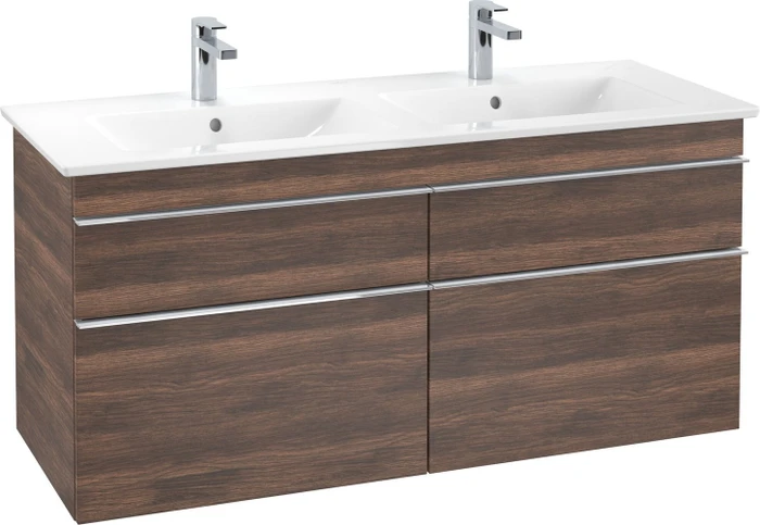 Villeroy & Boch Venticello Waschbeckenunterschrank für Becken mittig 4 Auszüge 1253x590x477mm arizona oak/chrome