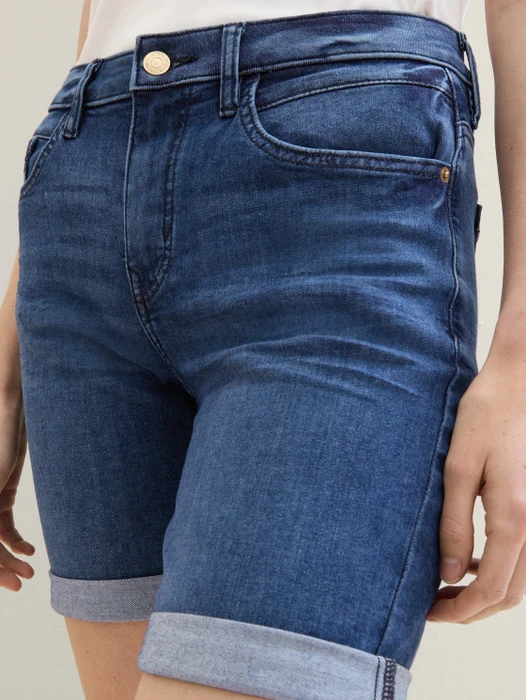 Tom Tailor Alexa Jeans Bermuda Jeans mid stone wash denim (Damen)