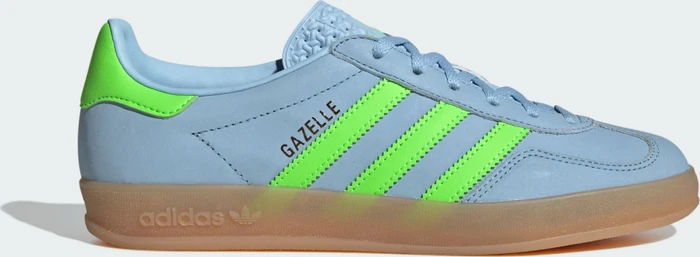 adidas Gazelle Indoor clear sky/solar green/gum (Damen)