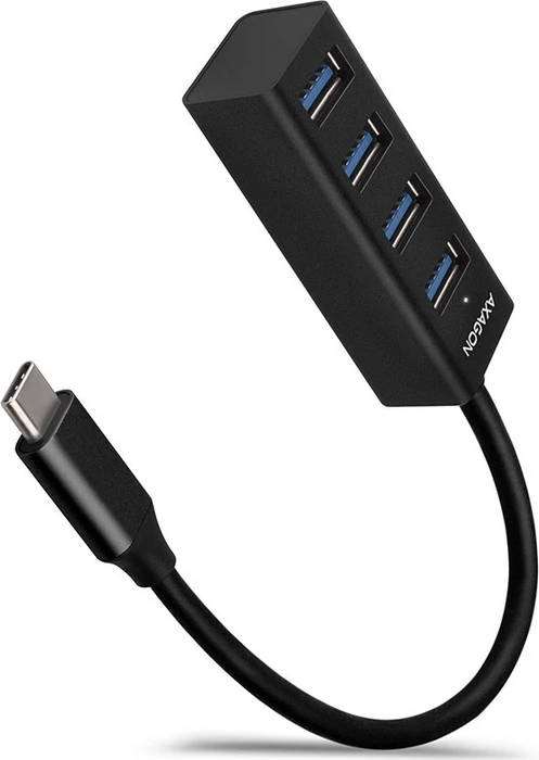 Axagon Mini USB-Hub, 4x USB-A 3.0, USB-C 3.0 [Stecker]
