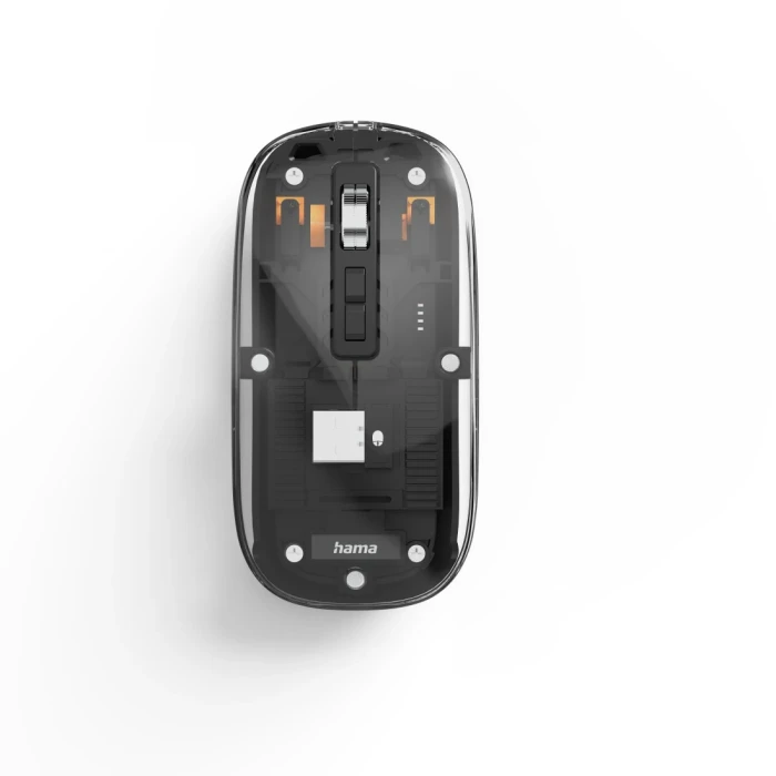 Hama WM-600 Wireless Multi-Device Mouse transparent, USB/Bluetooth
