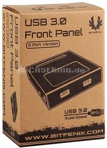 BitFenix 2x USB 3.0 Front Panel, 3.5" Multifunktionspanel, schwarz