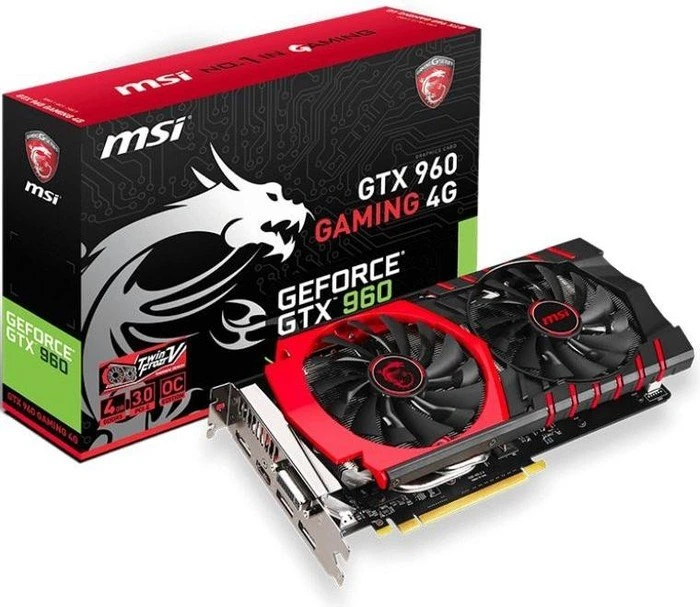 MSI GeForce GTX 960 Gaming 4G, 4GB GDDR5, DVI, HDMI, 3x DP