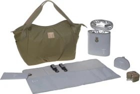 Lässig Zwillings-Wickeltasche oliv