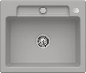 Villeroy & Boch Siluet 60 S Einbau Becken mittig mit Ablauffernbedienung fossil