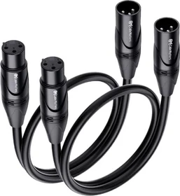 Cable Matters Premium XLR to XLR Cable, 0.3m, 2 Stück