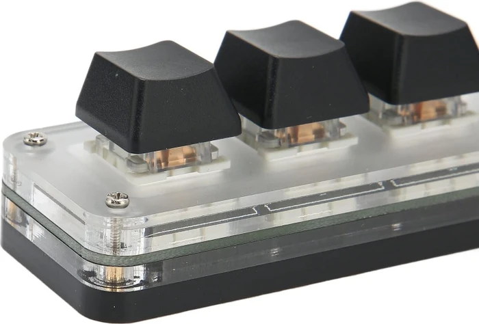 3-Key 1x Knob Mechanical Macro RGB Keypad, USB-A