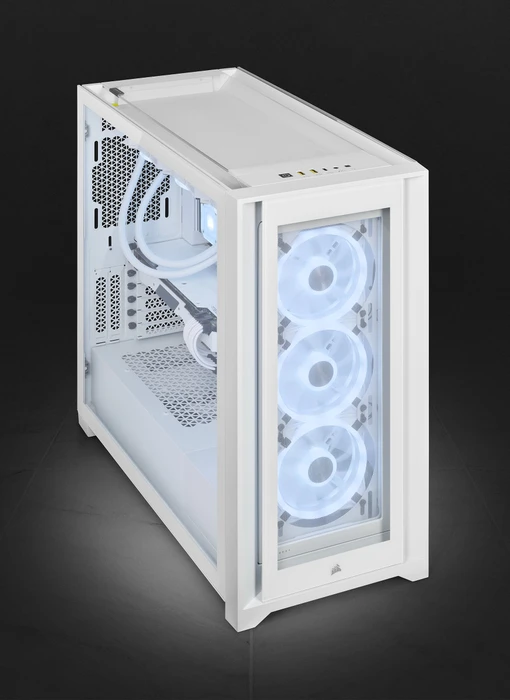 Corsair iCue 5000X RGB QL Edition, weiß, Glasfenster