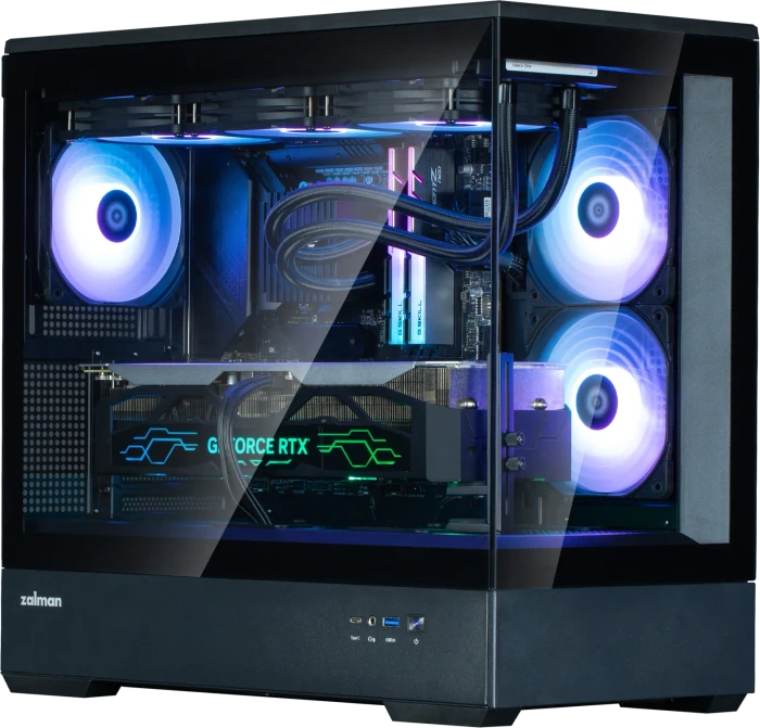 Zalman P30 [V2] Black, schwarz, Glasfenster