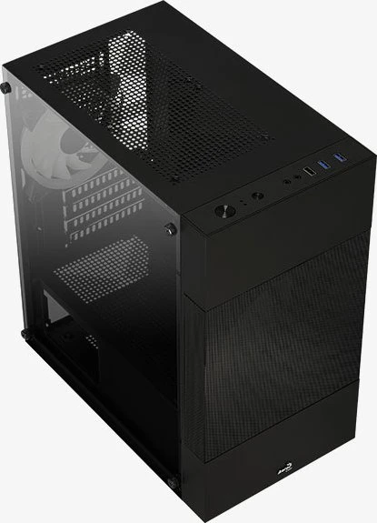 AeroCool Atomic Lite [V1], Lüfter LED Fixed RGB, Glasfenster