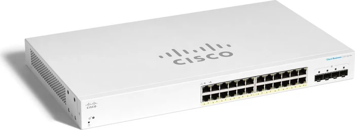 Cisco Business 220 Rackmount Gigabit Smart Switch, 24x RJ-45, 4x SFP+, 195W PoE+