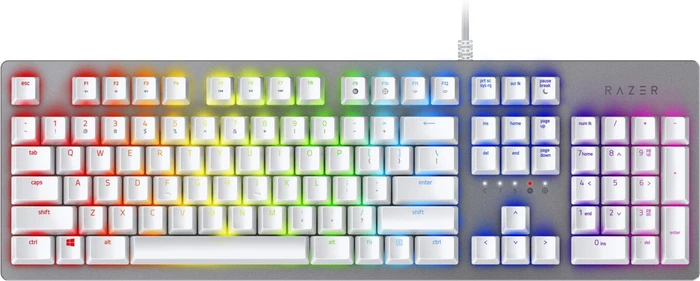 Razer Huntsman, Mercury White, Razer Clicky Optical PURPLE, USB, US