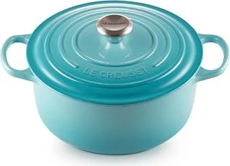 Le Creuset Signature Gusseisen Bräter rund 26cm 5.3l karibik