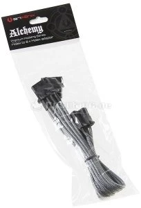 BitFenix Alchemy 4-Pin Molex auf 3x 4-Pin Molex 55cm, sleeved silber