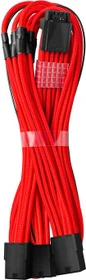 CableMod Pro ModMesh 12VHPWR PCI-e Extension, 3x 8-Pin PCIe Stecker auf 16-Pin PCIe 5.0 12VHPWR Stecker, Adapterkabel, rot, 45cm