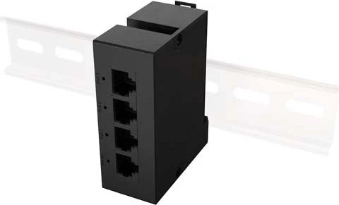 Lanberg DIN Railmount Gigabit Switch, 4x RJ-45, 85W PoE++ PD