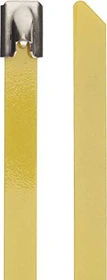 DeLOCK Edelstahl Kabelbinder, 7.9mm, 200mm, gelb, 10 Stück