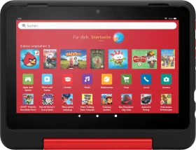Amazon Fire HD 8 KFRAPWI 2024, ohne Werbung, schwarz/rot, 32GB, Marvel-Avengers-Design, Kids Pro Edition