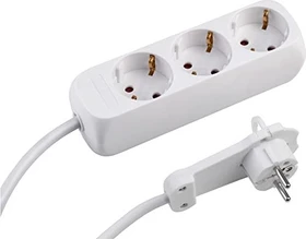 Meister Steckdosenleiste Flachstecker, 3-fach, 1.4m, weiß