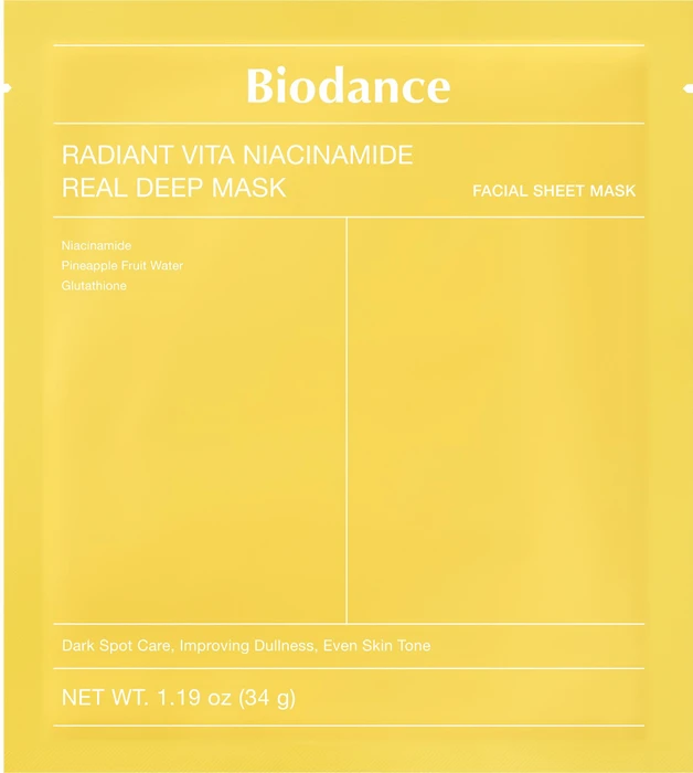Biodance Radiant Vita Niacinamide Real Deep Maske, 1 Stück