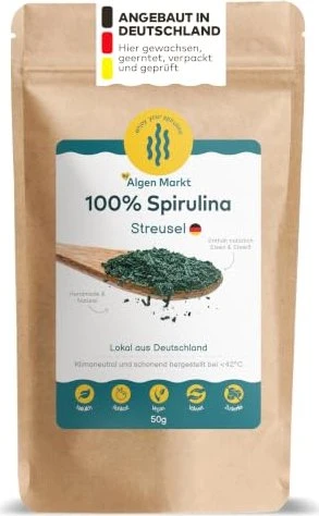 Akal Food Deutsche Spirulina Streusel, 50g