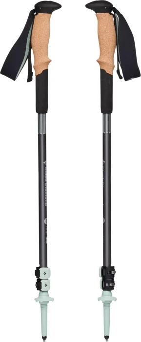 Black Diamond Pursuit Shock Trekkingstöcke steel grey/foam green