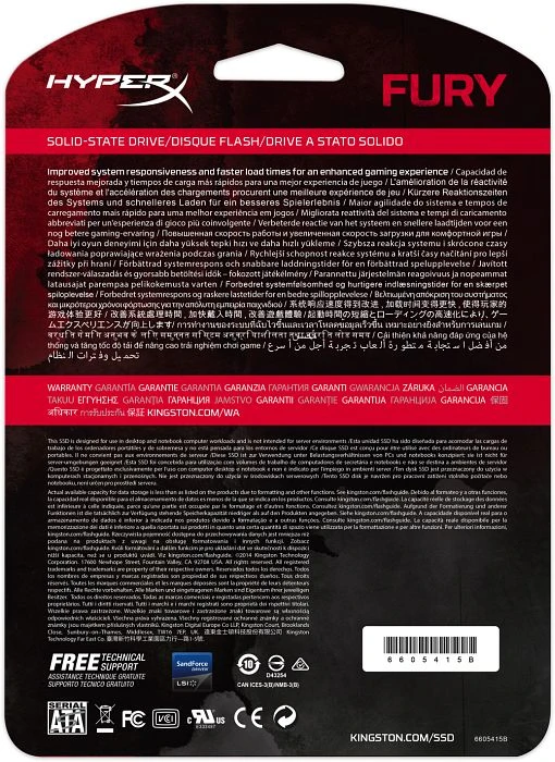 Kingston FURY SSD 240GB, 2.5" / SATA 6Gb/s