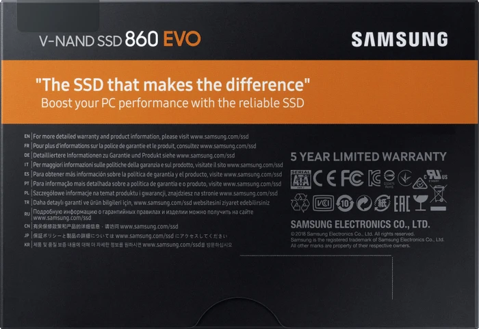 Samsung SSD 860 EVO 250GB, 2.5" / SATA 6Gb/s