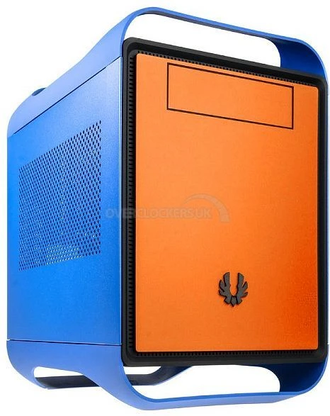 BitFenix Prodigy Meltdown blau/orange, Mini-ITX