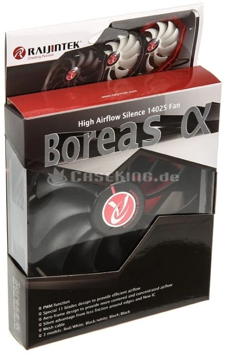 Raijintek Boreas Alpha, schwarz, 140mm
